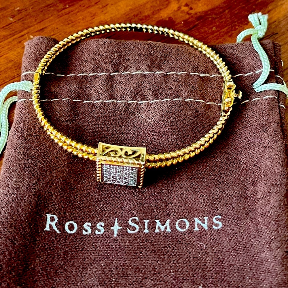 Ross and Simon 18k gold over metal bracelet. Very lovely!